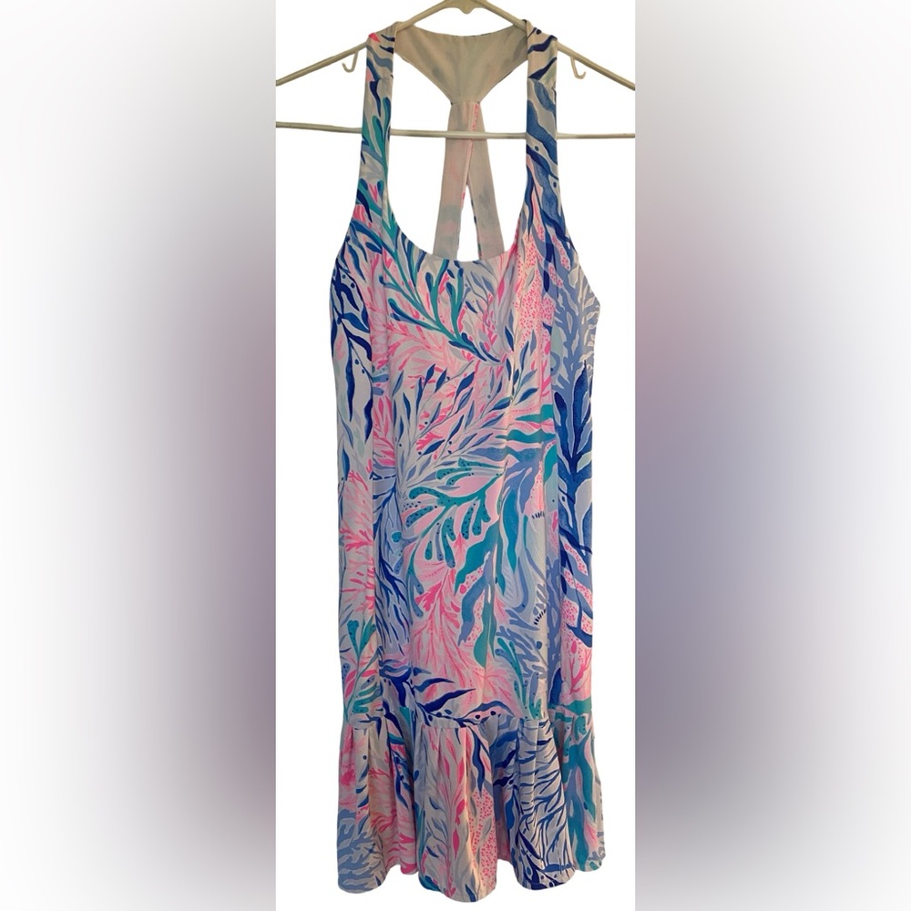 Lilly Pulitzer Meryl Ace Tennis Dress Kaleidoscope Coral Small